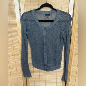Express Gray Ribbed Sweater